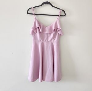 Francesca's Trixxi Dress Ruffle Front Skater Dress Pink Small NWT NEW